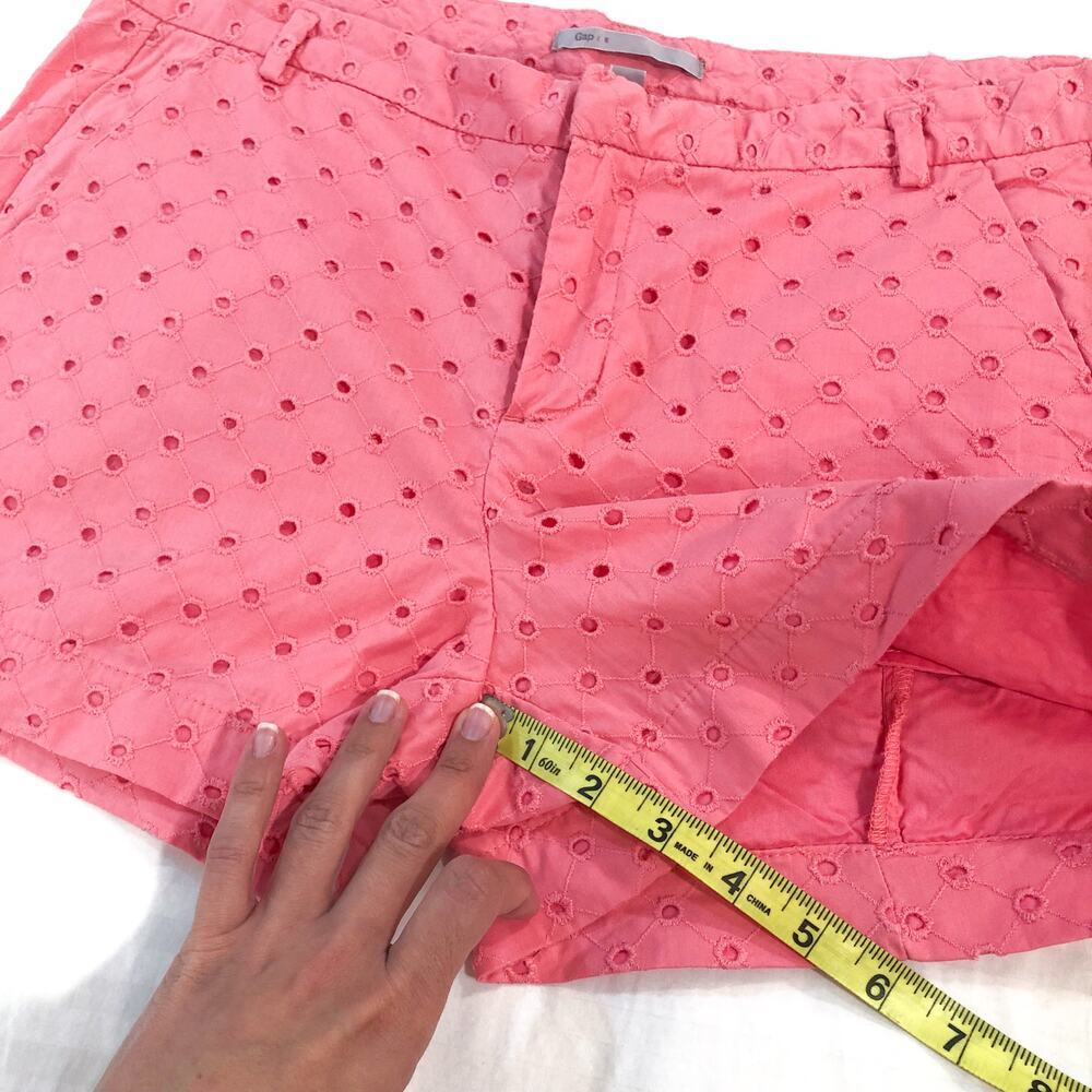 Gap City Shorts in Coral Eyelet - Picture 9 of 11